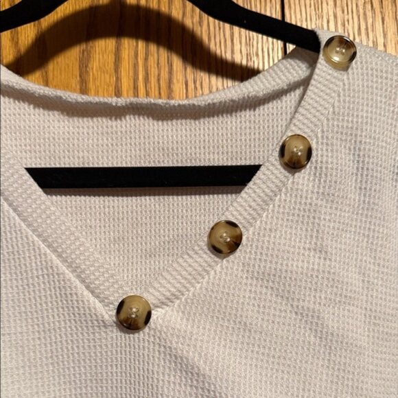 SHEIN Colorblock Sweater with Button Detail - Picture 2 of 5